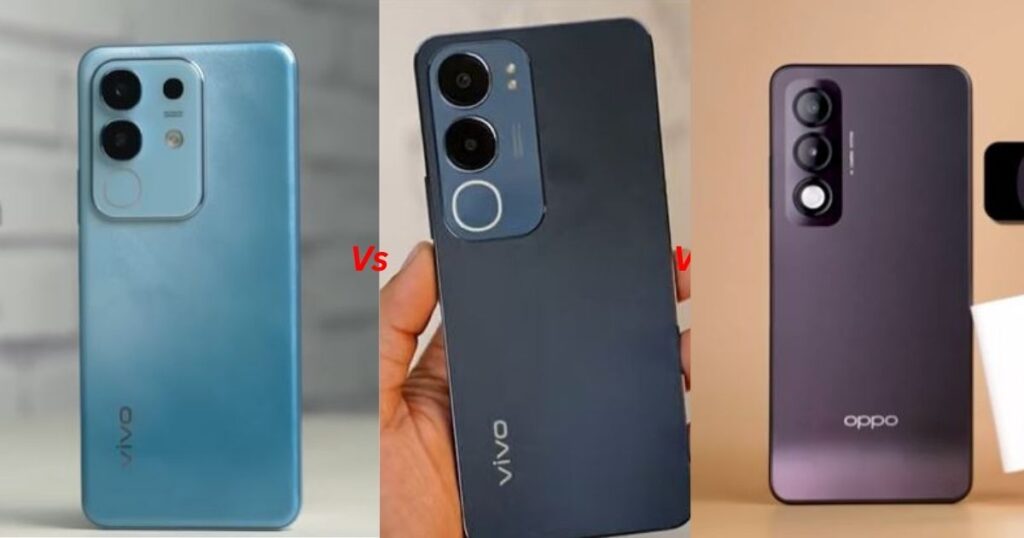 "Vivo T4x 5G Vs Oppo K13x 5G Vs Vivo Y29 5G: जानें किसमें है दमदार कैमरा, बैटरी और डिस्प्ले"